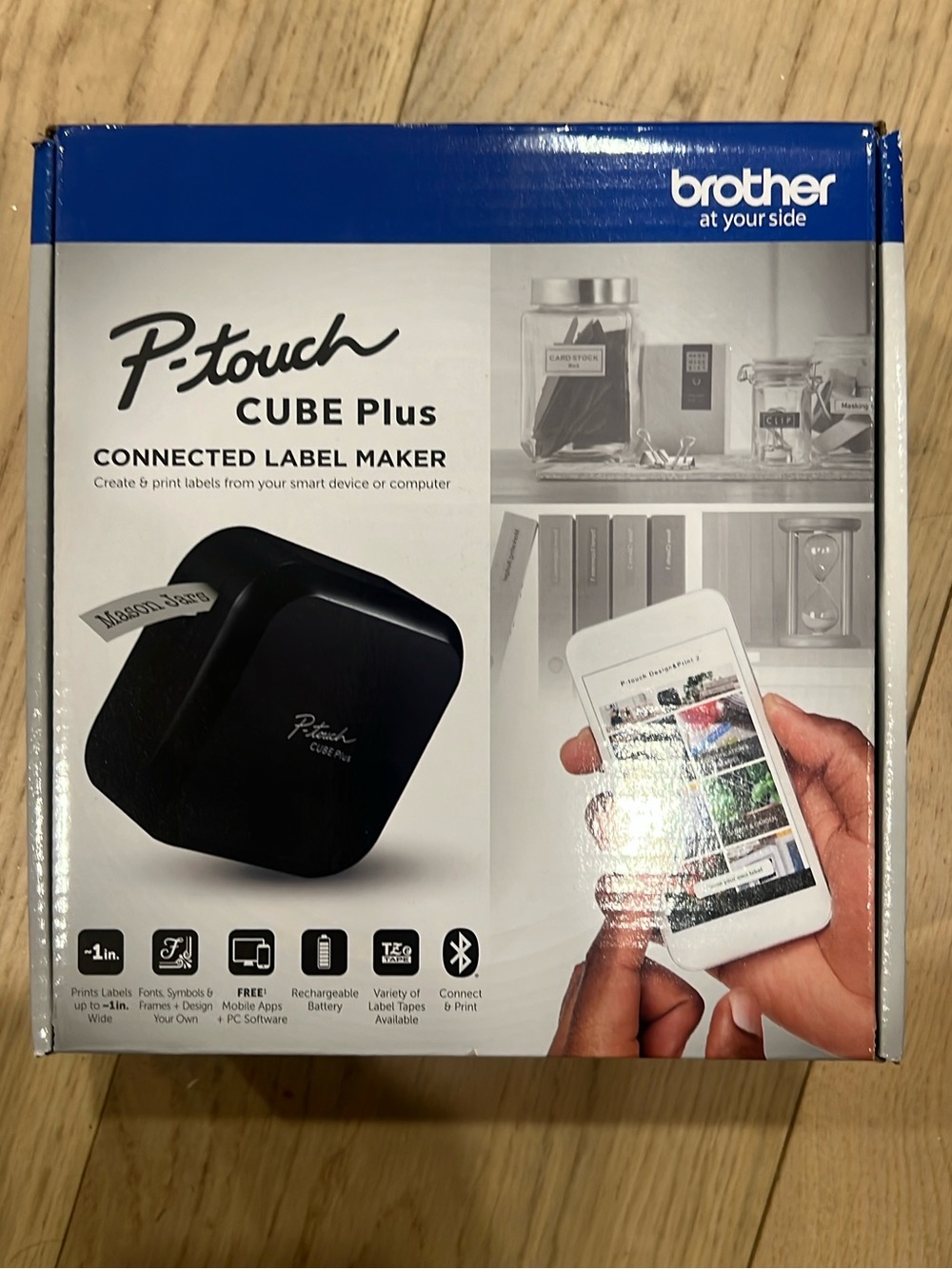 Brother P-touch CUBE Plus Bluetooth Label Maker (PT-P710BT), Black